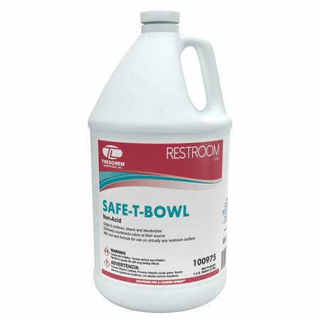 THEOCHEM SAFE T BOWL - 4/1 GL CASE, Non-Acid Toilet Bowl cleaner, 4PK 100975-99990-7G